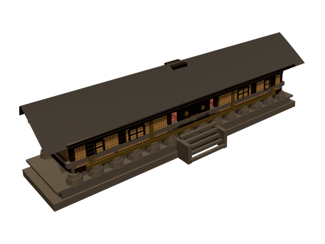 Rumah Panjang — model 3D